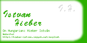 istvan hieber business card